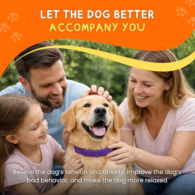 Calming Collar for Dogs, Dog Calming Collar, Pheromones for Dogs, Separation Anxiety Relief for Dogs, Anti Anxiety for Dogs, Pet Anxiety Relief, Dog Calming Pheromones (Purple)