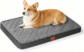 Dog Bed for Small and Medium Size Dogs - Orthopedic Egg Crate Foam Pet Bed with Waterproof & Machine Washable & Non-Slip Bottom, Ideal for Crate and Indoor Use, 30x20 Inch, up to 30 lbs, Dark Grey
