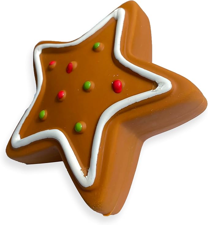 Latex Dog Squeaky Chew Toys Gingersnap (Gingerstar)