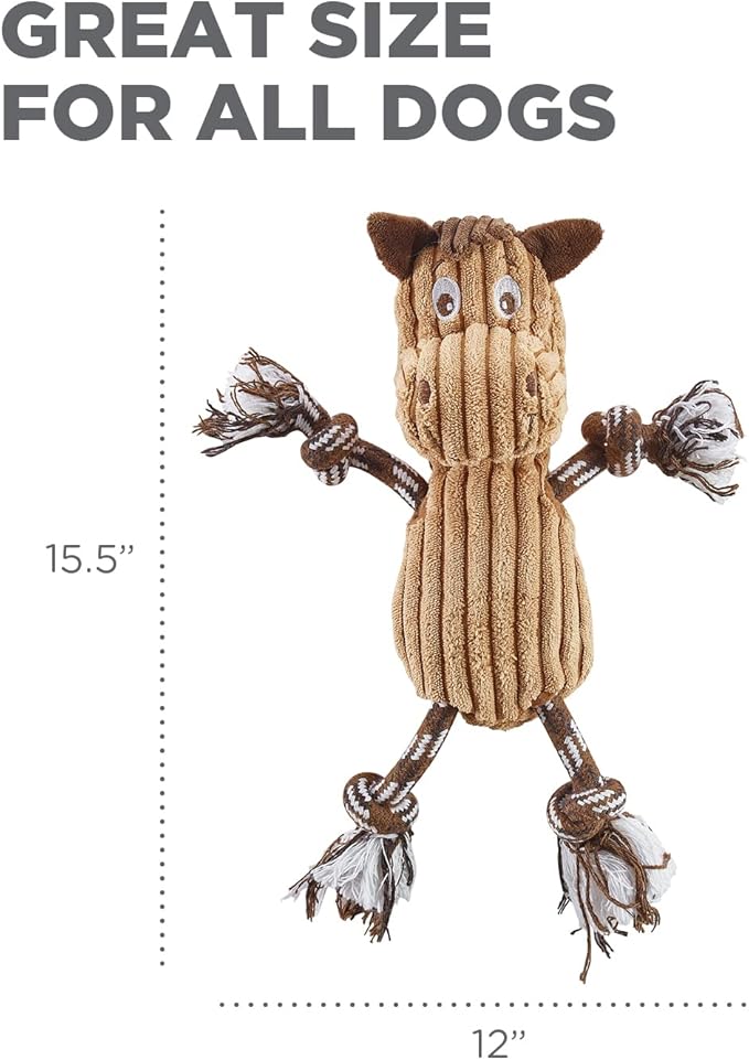 Outward Hound Ranch Roperz Horse Plush Squeaky Dog Toy
