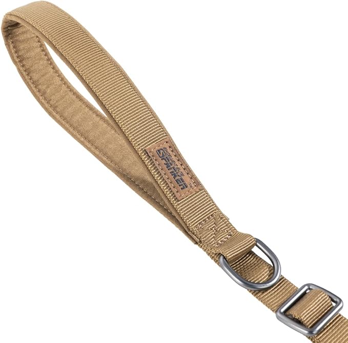 EXCELLENT ELITE SPANKER Tactical Dog Leash Heavy Duty 5-6FT Adjustable No Pull Military Bungee Dog Leash Elastic Leads Rope with 2 Padded Control Handle for Medium Large X-Large Dogs(Coyote Brown)