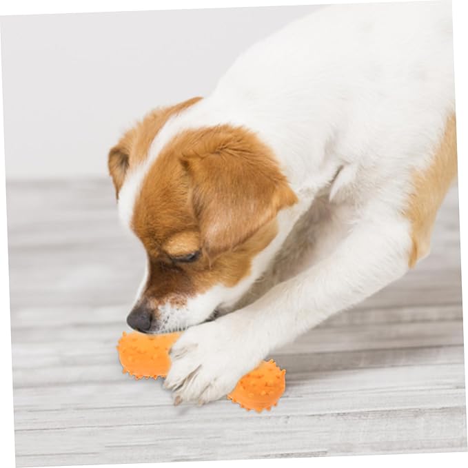 Interactive Dog Chew Toy with Unique Shape Squeaky TPR Design for Engaging Play Safe for Dogs Promotes Teeth Grinding and Cleaning for Outdoor Fun