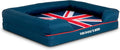 The Dog’s Bed Replacement Outer Cover, Oxford Fabric, Blue with Red Trim & UK Center Flag, Medium