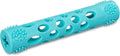 Messy Mutts Totally Pooched Huff'n Puff Stick | 10” x 2” TPR Puzzle Stick for Dogs | 2-in-1 Interactive Toy and Tooth Cleaner | Teal
