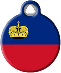 Liechtenstein Flag Pet ID Tag for Dogs and Cats - Dog Tag Art - SMALL SIZE