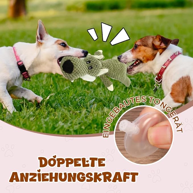 2026 New Dog Toys,Indestructible Plush Dogs Toy for Aggressive Chewers,Squeaky Durable Chew Toy for Indoor Pups Teething, Stuffed Toys for Small Medium Large Dogs (A-Green)