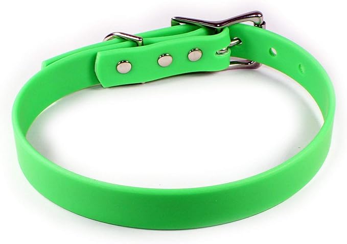 Waterproof Dog Collar (Medium: 14"-18", Green)