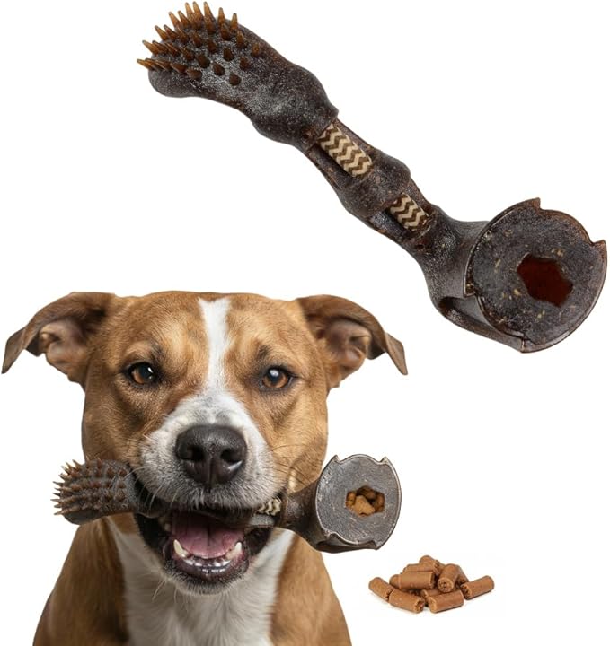 Multifunctional Dog Toy - Interactive Tug of War Puzzle with Massage Bristles, Durable Chew for Dental Health