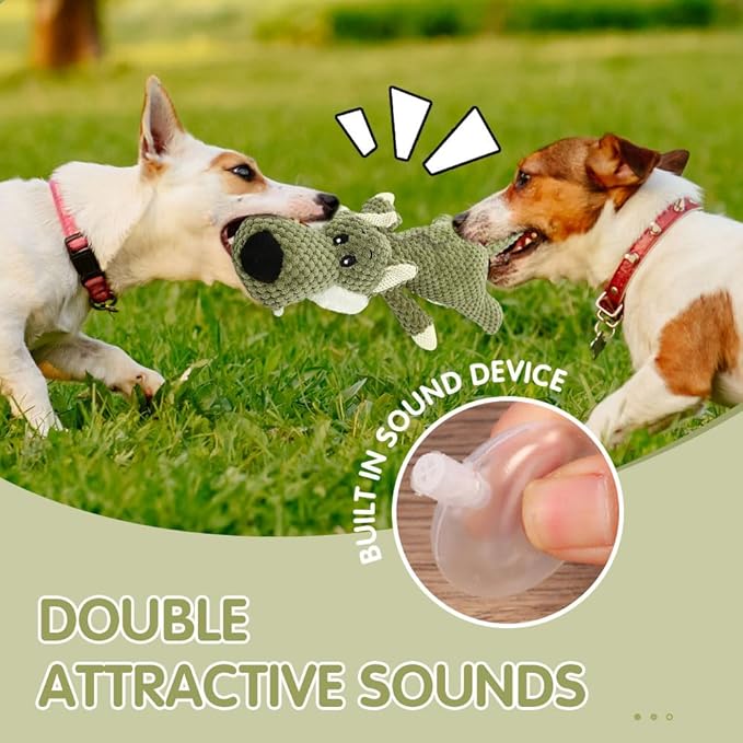 2026 New Dog Plush Toys for Aggressive Chewers, Upgrade Dog Toys Indestructible Dog Puppy Squeaky Chew Toys, Interactive Dog Toys for Heavy Chewers Durable Chew Toys Dog Plush Toy (Grey)