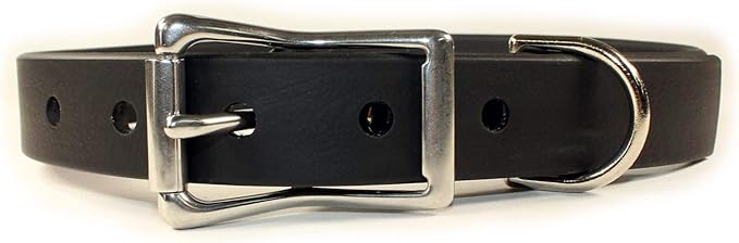 Waterproof Dog Collar (Medium: 14"-18", Black)