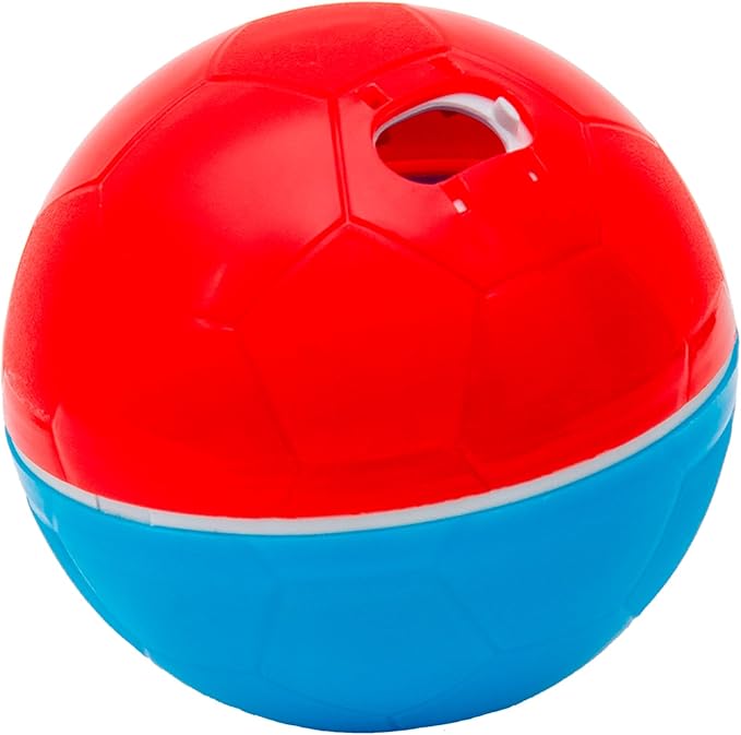 amicus - Crazy Ball Treat Dispenser - Pets Treat Ball - Interactive Treat Dispensing PetsToy - Pets Enrichment Toys - Pets Toys to Keep Them Busy - Slow Feeder - 300g/10.5 oz - Red/Blue