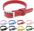 ZALER Waterproof Dog Collar, Adjustable Odor Proof Dog Collars Easy to Clean, Soft Comfortable Pet Collars for Large, Medium Small Dogs (Strawberry Red, S(Length:8.6''-12.6''; Width:0.75''))