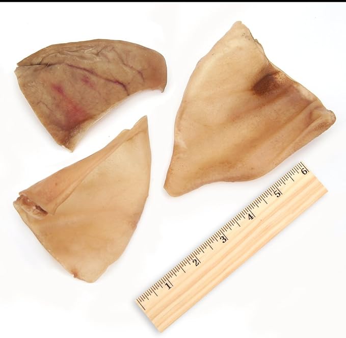 Best Pet Supplies GigaBite Roasted Pig Ears for Dogs - Natural Dog Chews, Roasted Pigs Ears, Safe for Puppies and Aggressive Chewers, Cleans Teeth and Gums - Whole Ears, Pack of 12