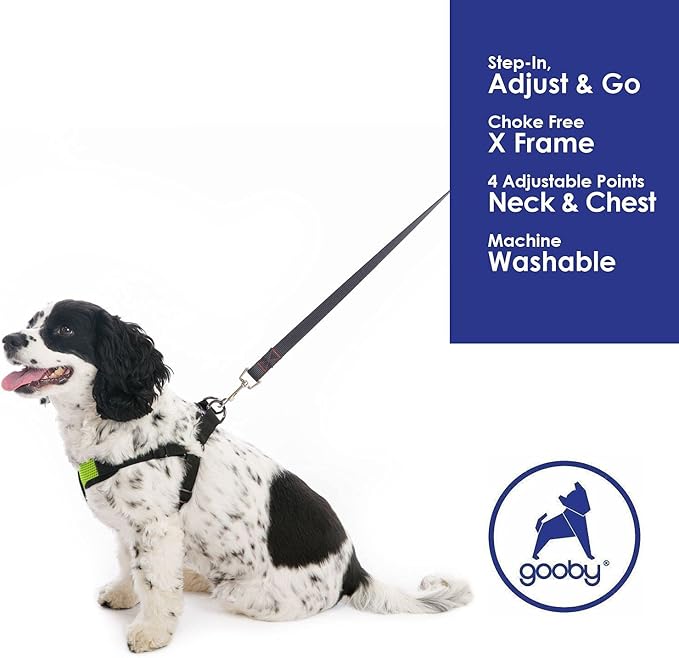 Gooby - Comfort X Step-in Harness, Choke Free Small Dog Harness with Micro Suede Trimming and Patented X Frame, Green, X-Large