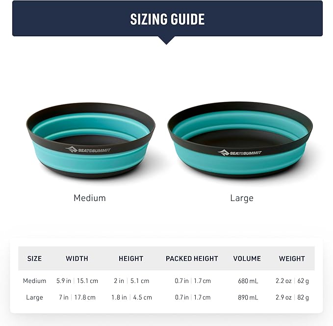 Sea to Summit Frontier Ultralight Collapsible Bowl, Medium (23 fl oz), Sulphur Yellow
