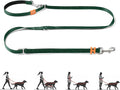 HOWGO Hands Free Dog Leash with Padded Handle,Multifunctional Crossbody Waist Leash for Walking Running Jogging Training,7.5 FT Nylon Adjustable Length for All Breeds(Green, Standard)