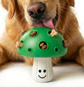 Eco Rubber Large Magic Shroom Puzzle Enrichment Toy - Green - Long Lasting Dog Treat Toys for Aggressive Chewers Strong Dog Toy for Dogs Durable Puppy Chew Toys