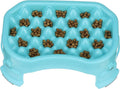 Neater Pet Brands – Neater Raised Slow Feeder Dog Bowl – Elevated and Adjustable Food Height - (2.5 Cup, Aquamarine)