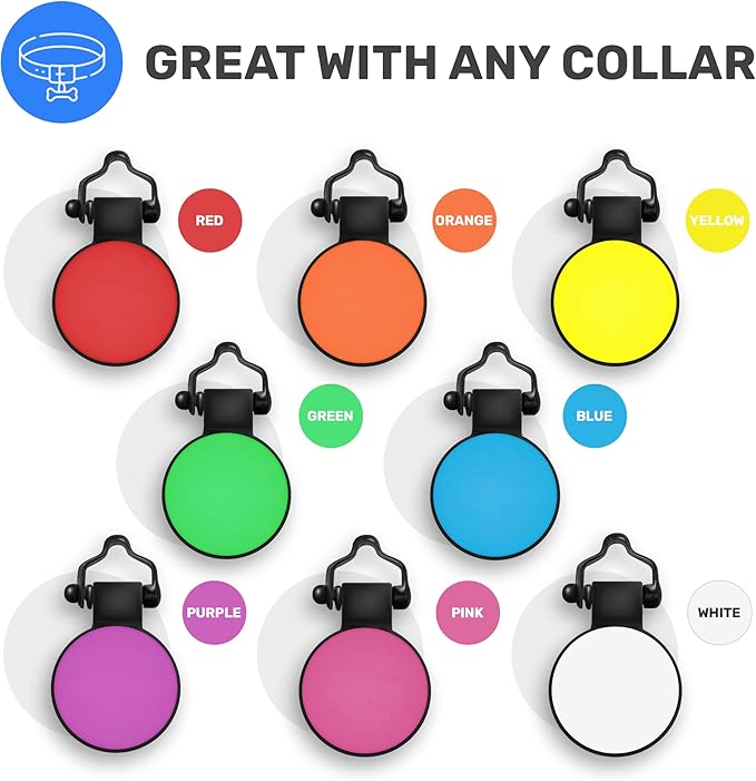 SiliDog - The Original Silicone Silent Dog Tag - Personalized Engraved Soundless Pet ID - As Seen On Shark Tank - Durable - Never Fades - Mini-Circle - Yellow