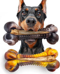Dog Chew Toys for Aggressive Chewers, 2Pack Indestructible Nylon Tough Large Dog Toys for Small Medium Dog, Durable Interactive Dog Bone Chew Toy to Keep Them Busy, Real Beef&Bacon Flavor