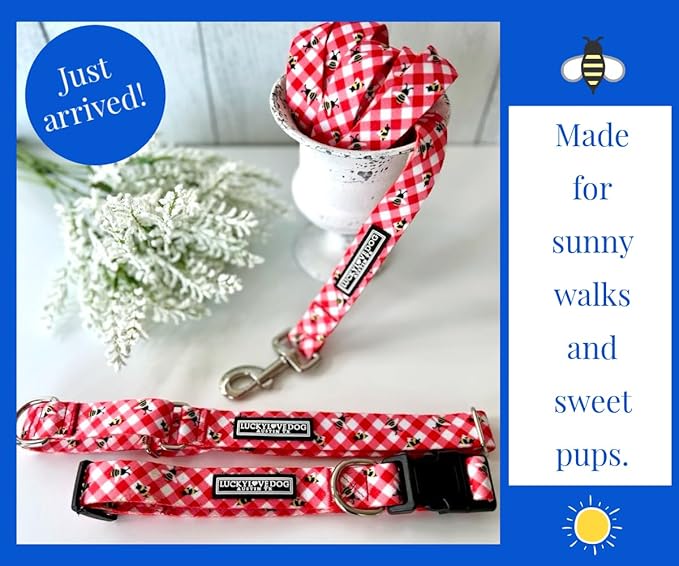 Lucky Love Dog - Adjustable Dog Collar with Easy Click Buckle for Small Ones, Durable, & Comfortable for Male & Female Dogs, Pet Collar for Puppies & Adult Dogs - Bailey, XS