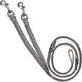 Blue-9 Reflective Multi-Function Dog Leash, Double Attachment Adjustable Lead for Obedience Training and Running, 6 Feet, Made in The USA, Medium/Large, Grey