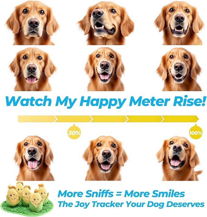 Dog Toys Plush with Squeaky & Treat Hiding Features - Mental Stimulation Enrichment Toy for Large Breed Dogs - Machine Washable Slow Feeder to Keep Dogs Busy，Corn Maze
