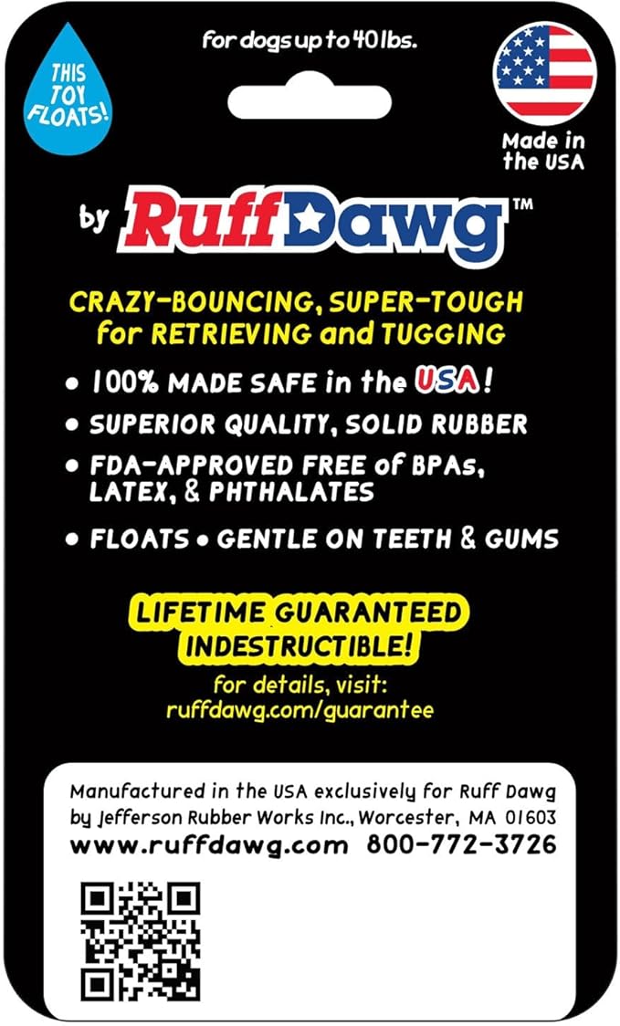 Ruff Dawg Dawg-Nut – Donut-Shaped Dog Toy – Bouncy, Floating Fetch Toy for Aggressive Chewers – Ideal for Teething Puppies & Outdoor Play – Weatherproof & Washable