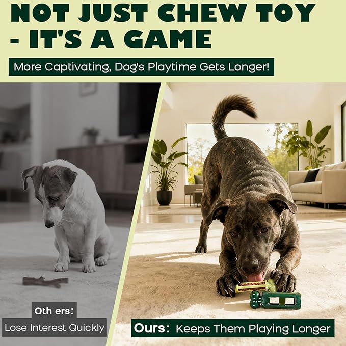 Dog Toys for Aggressive Chewers: Tough Dog Toys for Aggressive Chewers Medium & Large Breed, Indestructible Dog Toy to Keep Them Busy, Bacon Flavor, Durable Nylon, Easy to Use and Clean