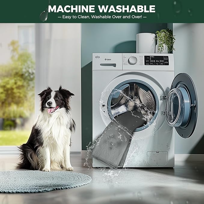 FXW Washable Pee Pads for Dogs, Puppy Pads with Super Absorbent, Specifically Designed for 24inch Cages, 17" x 23" Rectangle, Gray, 4 Packs
