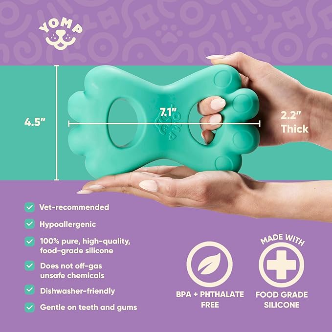 Yomp TugPup Dog Tug Toy – Interactive Pull Toy for Soft and Medium Chewers, Pet-Safe, Non-Toxic Silicone Chew Toy for Puppies and Teething Dogs