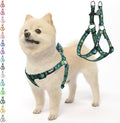 PUPTECK No Pull St. Patrick Dog Harness Soft Adjustable Basic Nylon Step in Puppy Vest Outdoor Walking with ID Tag, Deep Green M