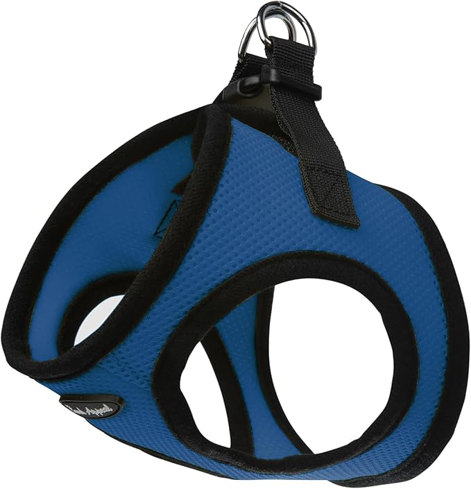 Bark Appeal Blue Step-in Dog Harness for Medium to Large Sized Pets – Updated Sizing, Re-Measuring is Essential – Soft Vest Harness – Anti-Choke with Adjustable Strap & Heavy Duty Clip – L