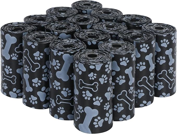 PetsHome Dog Poop Bags, Dog Waste Bags [Extra Thick][Leak-Proof] Eco-Friendly 16 Rolls, 240 Bags Pattern