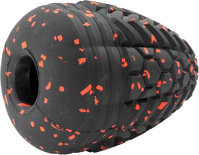 Chew King Supreme Durable Rubber Dog Toy for Aggressive Chewers, Treat-Dispensing Heavy-Duty Chew Toy with Safety Air Vent, Interactive Dog Toy for Training & Enrichment, Medium 3.2" x 2.5"
