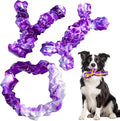 3 Pack Tough Dog Chew Toys for Aggressive Chewers - Bacon Flavored, Suitable for Small Medium Large Dogs, Almost Indestructible Toys to Keep Them Busy & Teething Cleaning