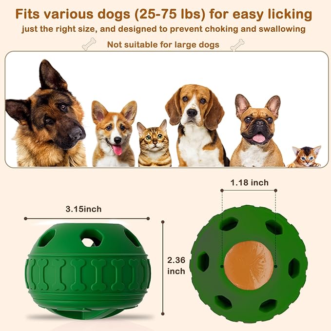2 in 1 Interactive Dog Toy and Silicone Tray with Lid, Dog Enrichment Toys for Large Dogs 25-75 lbs, Freezable Dogs Chew Toy to Keep Them Busy, Frozen Treat Dispensing for Slow Food Training