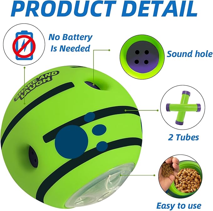 Interactive Puzzle Dog Treat Ball, Treat Dispensing Enrichment Dog Toys Ball, S, 3.14 in (8 cm)