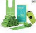 Dog Poop Bags with Handles 10 Rolls, 120 Counts Pine Scented Dog Waste Bags with Dispenser, Leak Proof and Extra Thick, Easy-Tie Pet Poop Bags with Holder for Dogs, Puppies, Cats, Kitten
