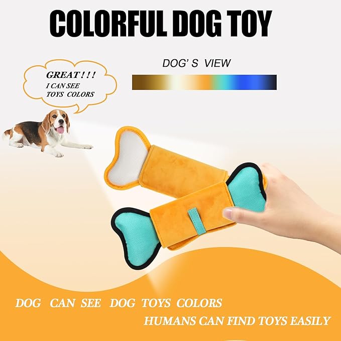 Melede Dog Puzzle Toy, Tough Plush and Nylon Fabric Puzzle Dog Toy, Stimulating Dog Toys, Dog Squeak Toys