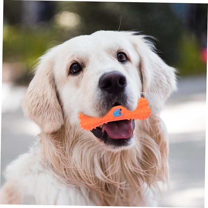 NOLITOY 2pcs Creative Dog Chew Toy Squeaky Interactive Toy for Teeth Cleaning Funny Sound Adorable Design for Pet Playtime No Rope Included for Chewers