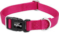 Hyhug Dog Collar for Large Dogs, Heavy Duty | Quick Release Nylon Buckle Collar, Adjustable & Durable Pet Supplies for Boy & Girl Dogs (Large, Rose Red)