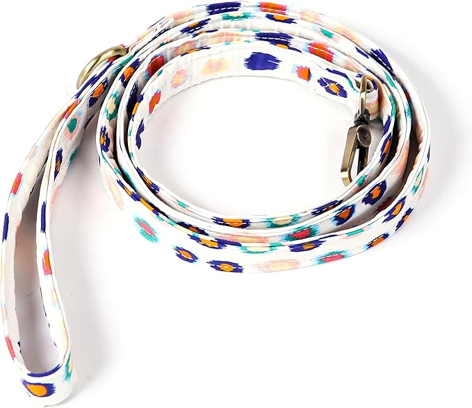 Organic Cotton Dog Leash for Small,Medium and Large Breed,Brass Hardware Pet Leash for Walking,Running and Training 6FT