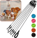 Double Leashes,Six Dog Leash,6 Way Leash for Dogs,6 Leash Dog Walker,360 Swivel No Tangle Walking Leash for 6 Dogs, 6 Dog Leash with Reflective, Dog Leash for Walking and Training