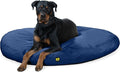 K9 Ballistics Tough Round Nesting Pillow Dog Bed - Removable Cover, Washable, Durable & Water Resistant Indoor/Outdoor Bed - Large, Blue Quartz