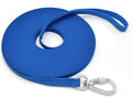 ZALER Long Dog Leash Waterproof Training Leashes 50ft 30ft 20ft 15ft 10ft 6ft, Odor Proof Recall Long Line Lead with Aviation Aluminum Carabiner Clip for Small, Medium, Large Dogs (15FT, Blue)