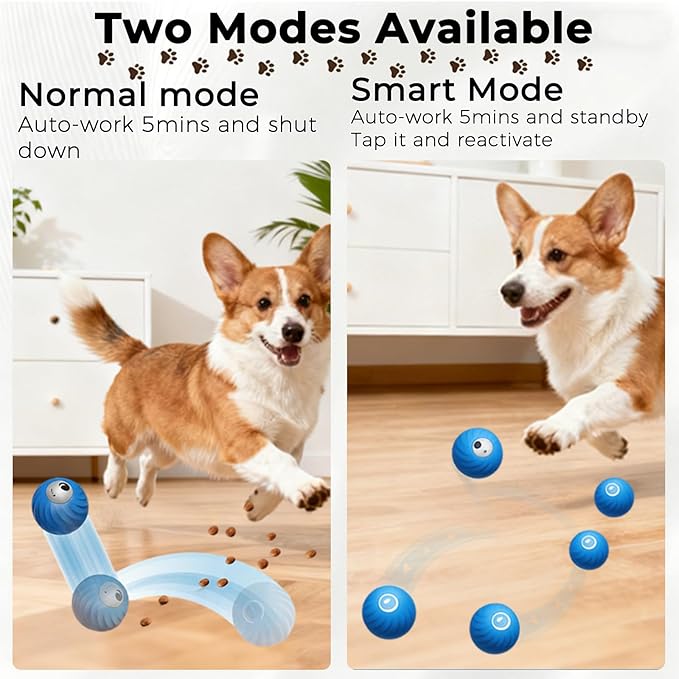 Interactive Treat Dispensing Dog Toys Ball to Keep Them Busy，Moving Pet Food Toy for Small and Medium Dogs，Durable and Puzzle，Cognitive Enrichment Toys，Mentally Stimulating Toy for Boredom