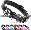 Airtag Dog Collar, IPX8 Waterproof Air Tag Dog Collar Holder | Reflective Ultra-Durable | Soft Padded | Safety Locking Buckle | Fit Small Dogs (Black S(9.8"-15.7"))