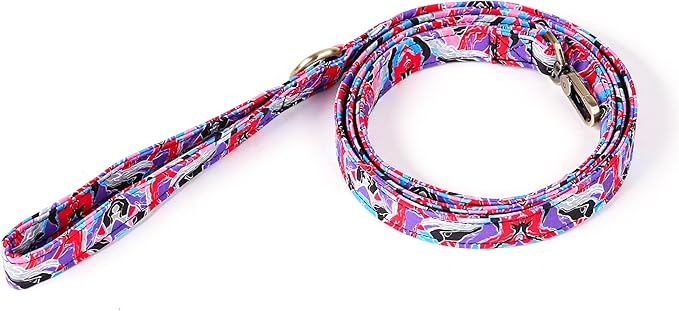 Organic Cotton Dog Leash for Small,Medium and Large Breed,Brass Hardware Pet Leash for Walking,Running and Training 6FT