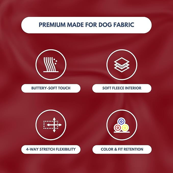 Spark Paws Dog Hoodie – Premium Dog Sweater for Small, Medium, and Large Dogs | Warm Outfits for French Bulldogs, Pitbull, Puppy, Winter Jacket Alternative - Burgundy - L